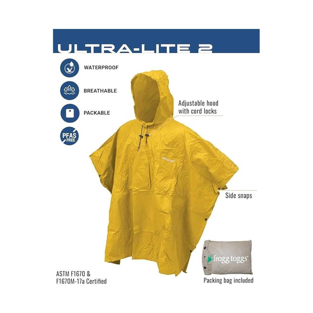 Frogg Toggs Poncho impermeable plegable UltraLite2