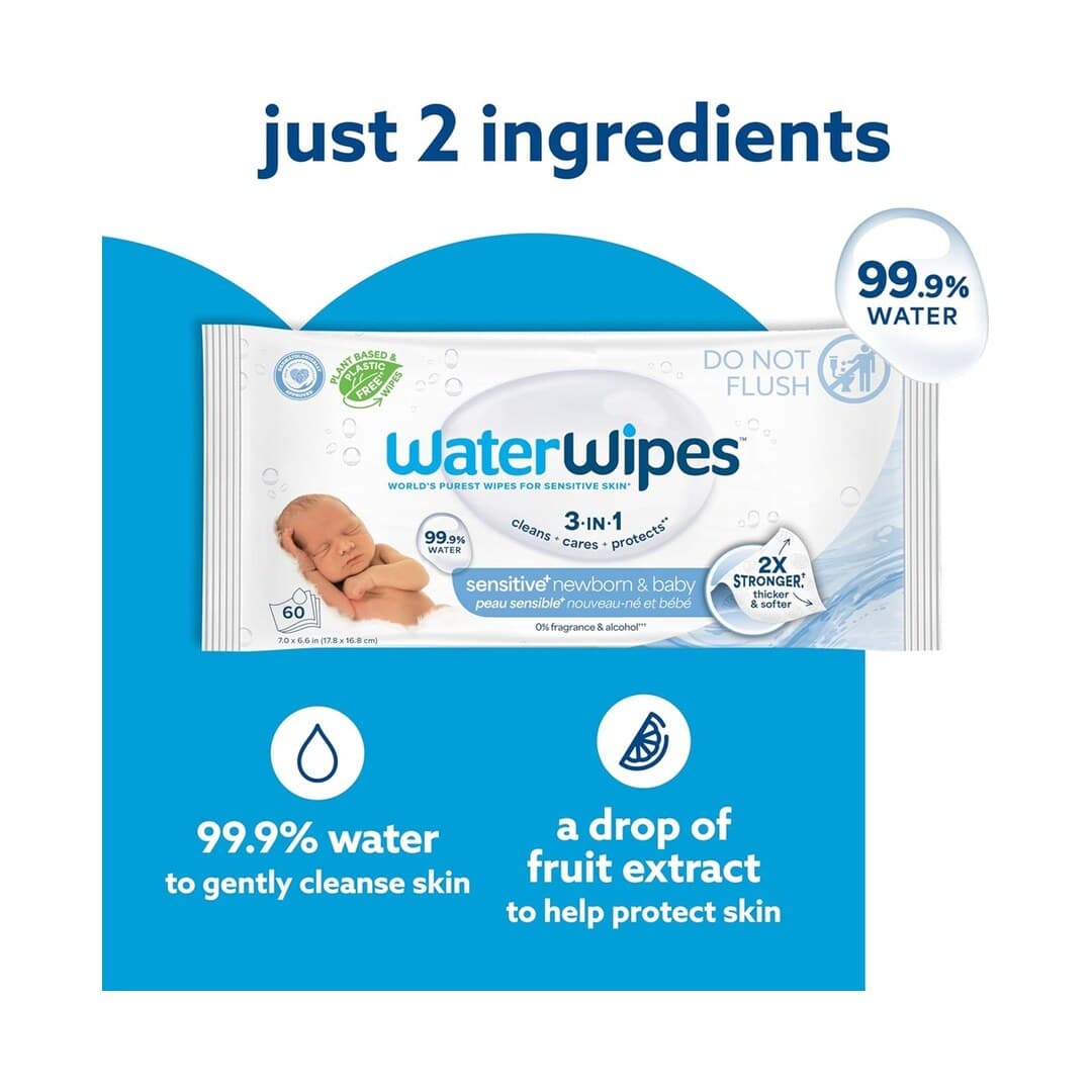 WaterWipes Toallitas húmedas sin químicos
